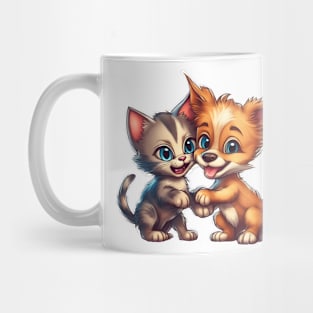 cat and dog Mug